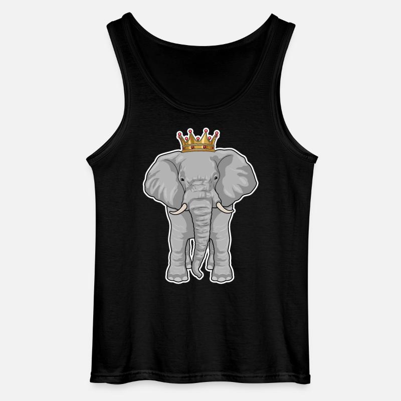 Elefant Krone - Gildan Männer Tank Top - Schwarz