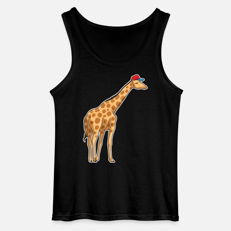 Giraffe Cap - Gildan Männer Tank Top - Schwarz