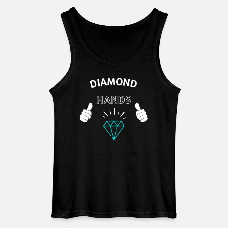 Diamond Hands Krypto - Gildan Männer Tank Top - Schwarz