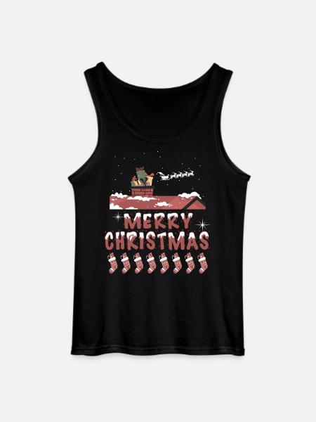 Frohes Fest zu Hause - Gildan Männer Tank Top - Schwarz