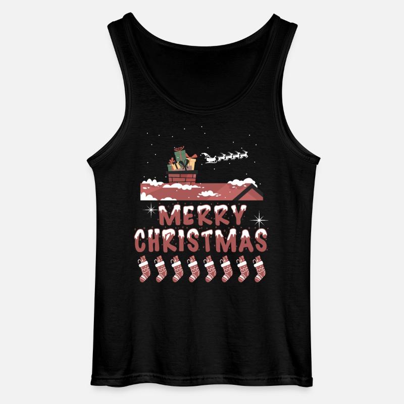 Frohes Fest zu Hause - Gildan Männer Tank Top - Schwarz