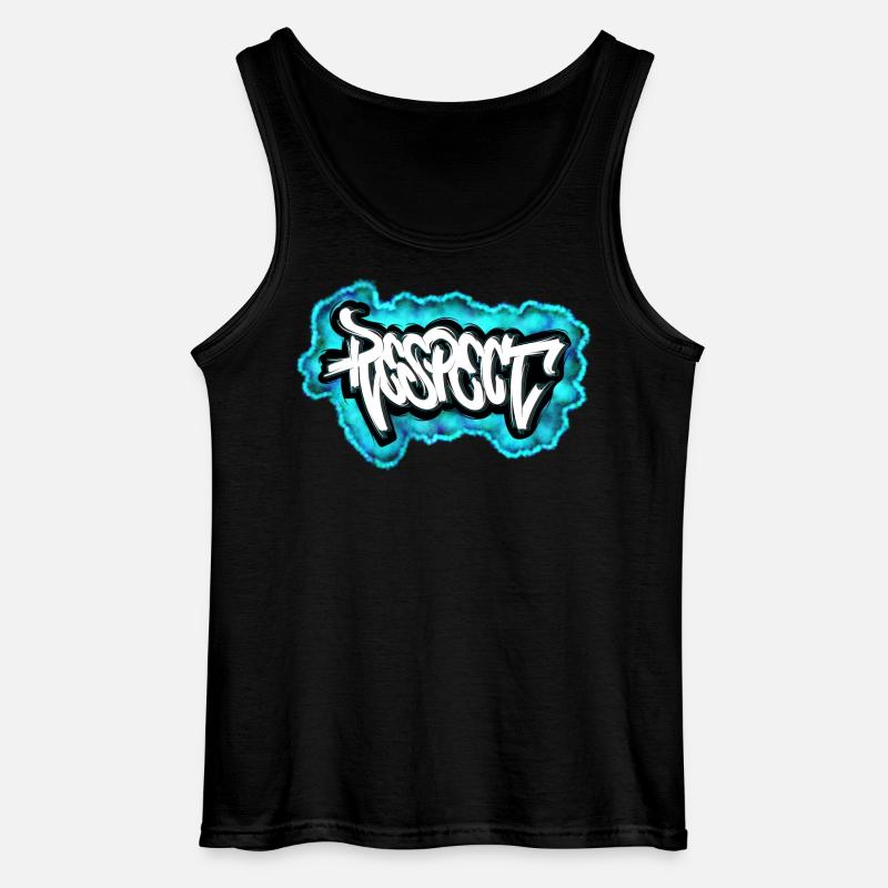 Respect Graffiti design - Gildan Männer Tank Top - Schwarz