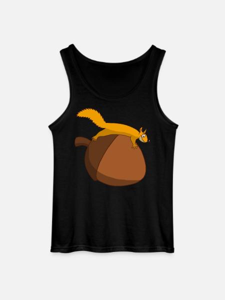 The squirrel against the glans - Gildan Men’s Tank Top - black