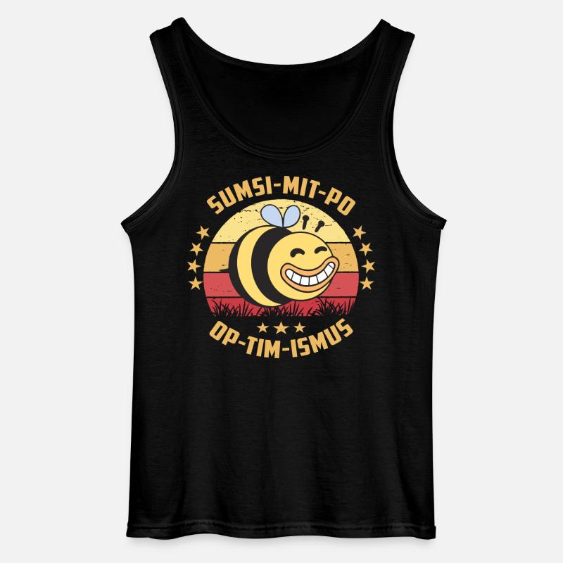 Optimismus oder Sumsi mit Po - Gildan Männer Tank Top - Schwarz