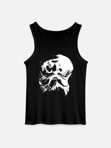 Retro Santa Claus Face - Gildan Men’s Tank Top - black