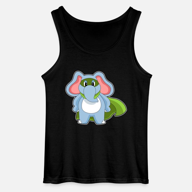 Elefant Held - Gildan Männer Tank Top - Schwarz