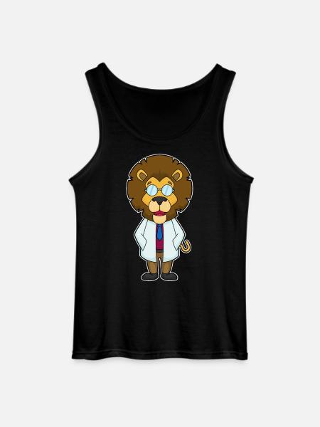 Löwe Arzt Arztkittel - Gildan Männer Tank Top - Schwarz
