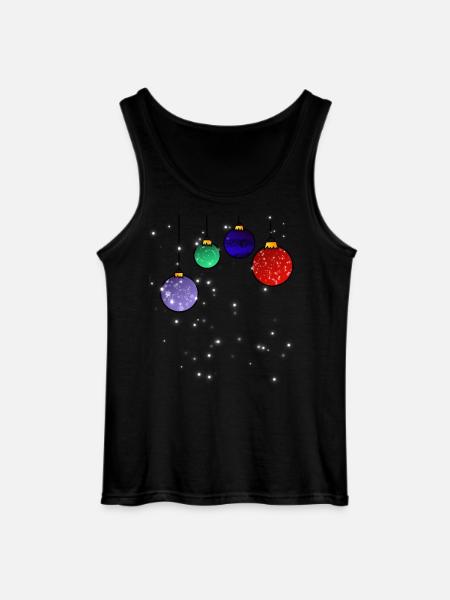Christbaumkugeln mit Schneeflocken - Gildan Männer Tank Top - Schwarz