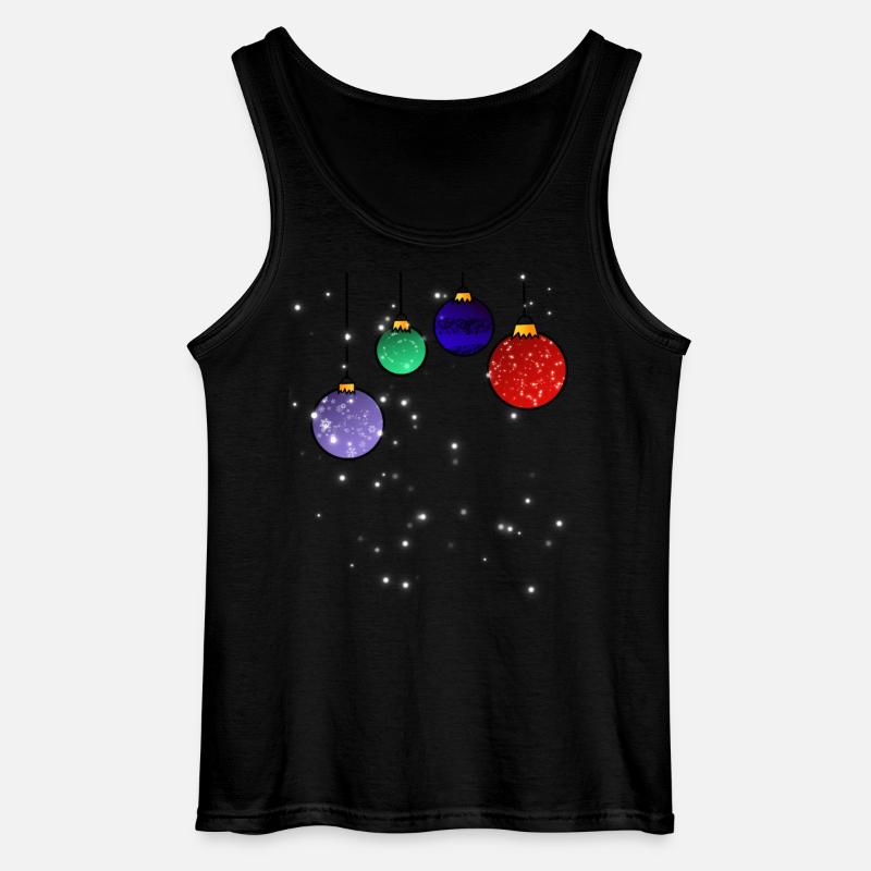 Christbaumkugeln mit Schneeflocken - Gildan Männer Tank Top - Schwarz