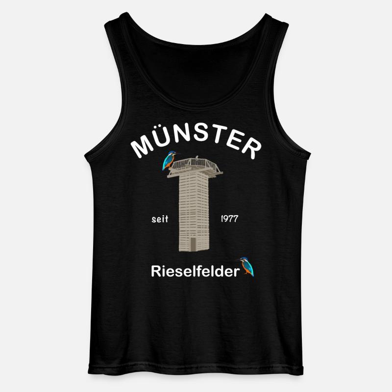 Münster, Rieselfelder, Vogelschutz, Eisvogel - Gildan Männer Tank Top - Schwarz