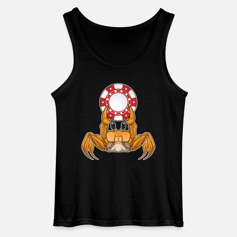 Krabbe Poker Pokerchips - Gildan Männer Tank Top - Schwarz