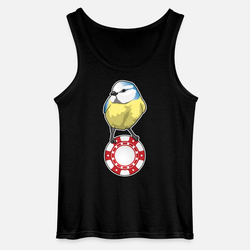 Vogel Poker Pokerchips - Gildan Männer Tank Top - Schwarz