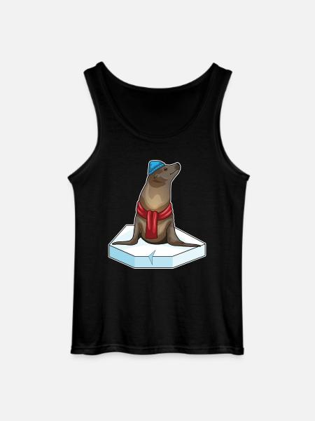 Seal Ice Plaice - Gildan Men’s Tank Top - black