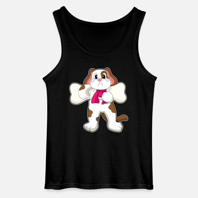 Hund Knochen Krafttraining - Gildan Männer Tank Top - Schwarz