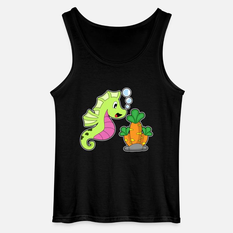 Seepferdchen Karotte - Gildan Männer Tank Top - Schwarz