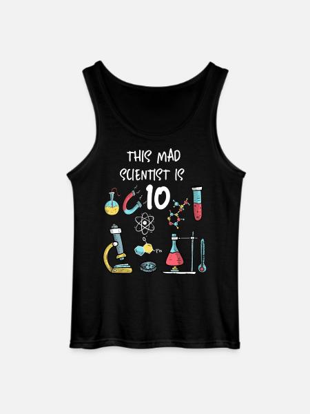 This Mad Scientist Is 10 - Gildan Men’s Tank Top - black