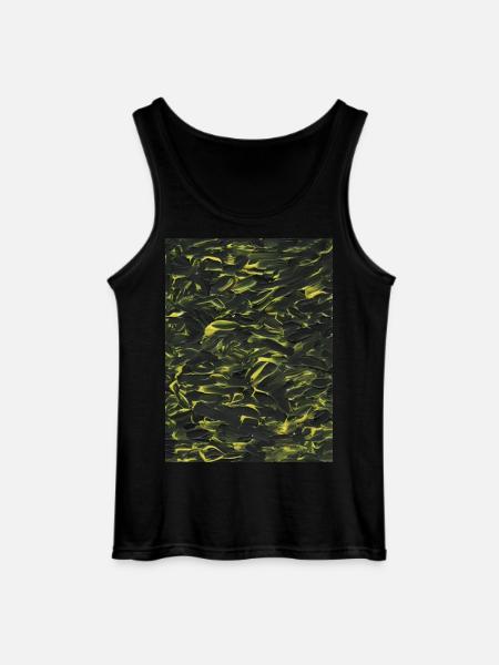 Yellow in the dark (acrylic paint) - Gildan Men’s Tank Top - black