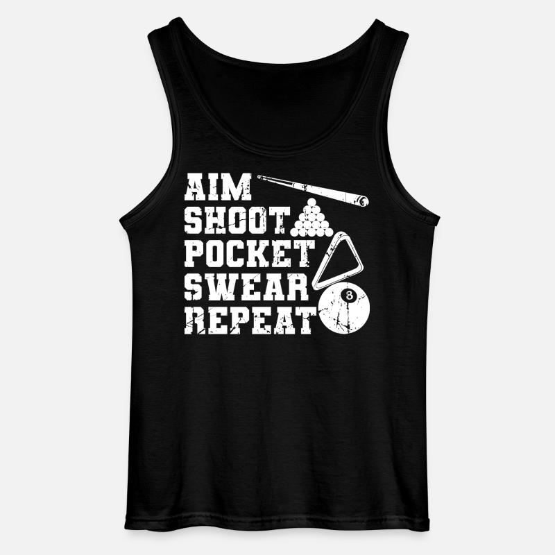 Witziger Billard Spruch - Gildan Männer Tank Top - Schwarz