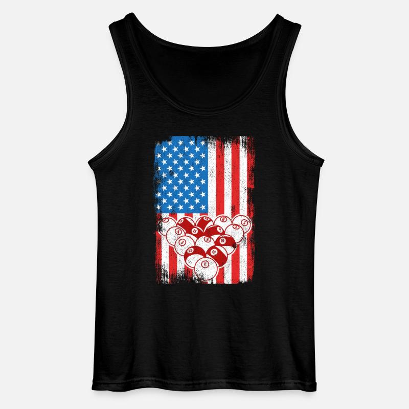 4. Juli Billard - Gildan Männer Tank Top - Schwarz