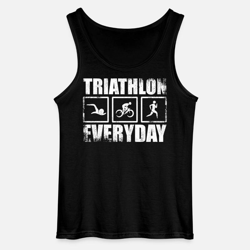 Triathlon Routine - Gildan Männer Tank Top - Schwarz