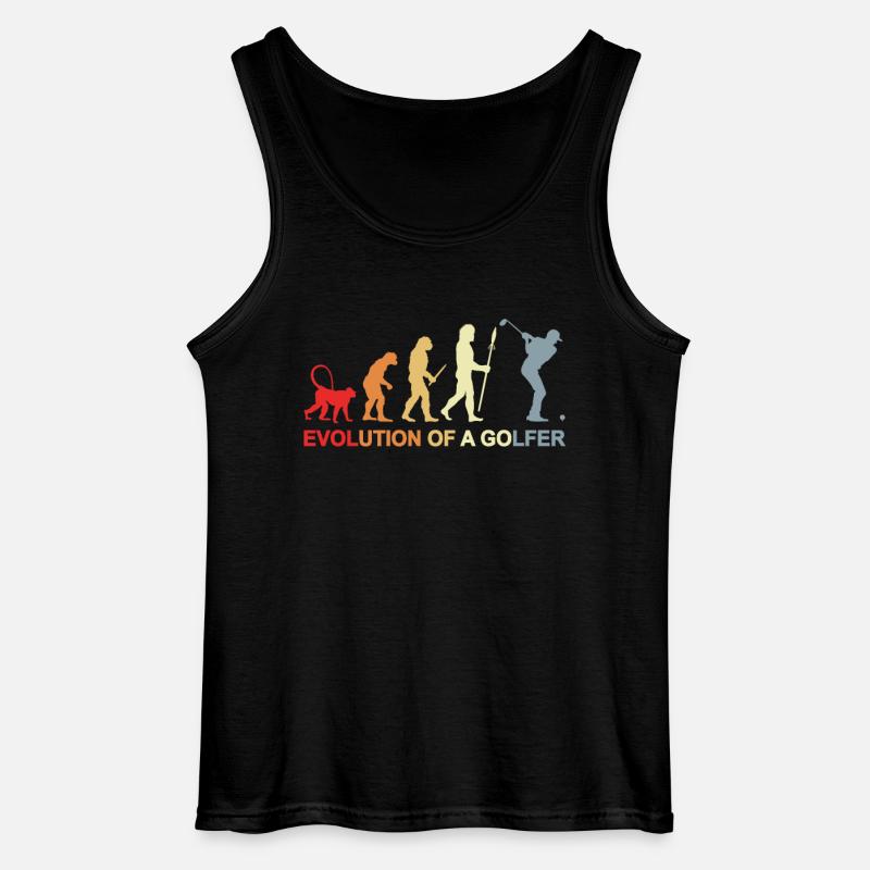 Golfer Evolution - Gildan Men’s Tank Top - black