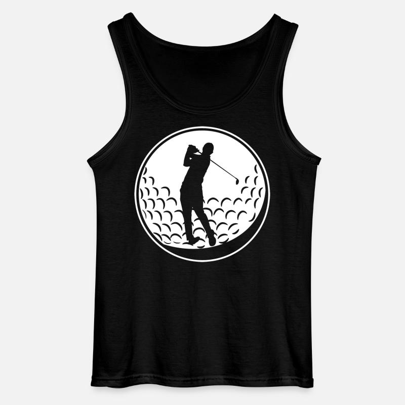 Golfball - Gildan Männer Tank Top - Schwarz