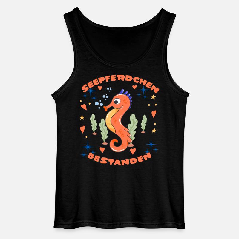 Seepferdchen Bestanden - Gildan Männer Tank Top - Schwarz