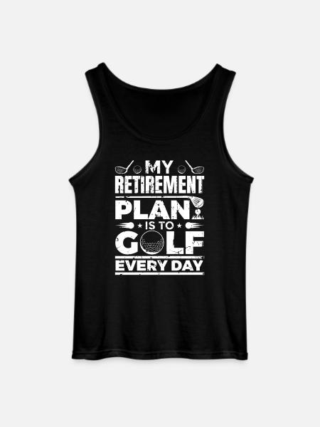 Retirement for golfers - Gildan Men’s Tank Top - black