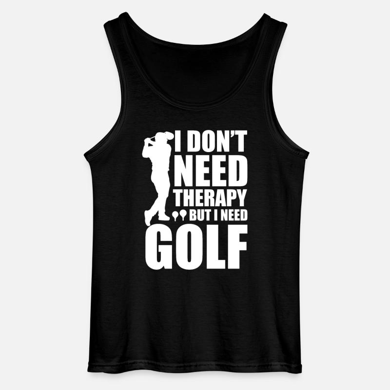 Golf Therapie - Gildan Männer Tank Top - Schwarz