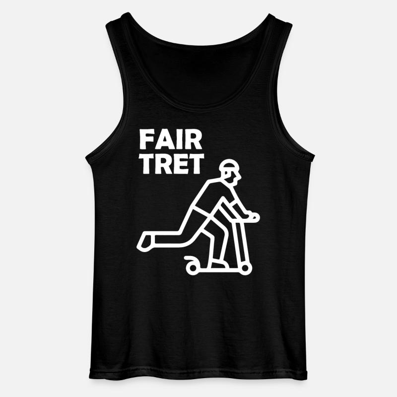 FAIR TRET Roller - Gildan Männer Tank Top - Schwarz