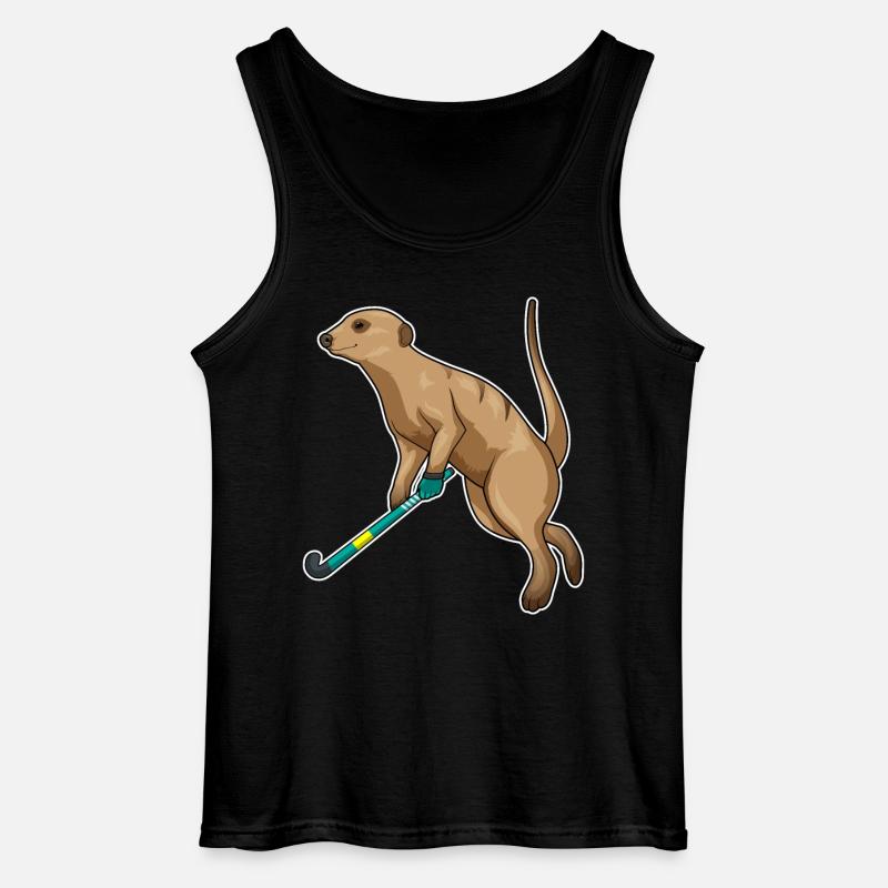 Erdmännchen Hockey Hockeyschläger - Gildan Männer Tank Top - Schwarz