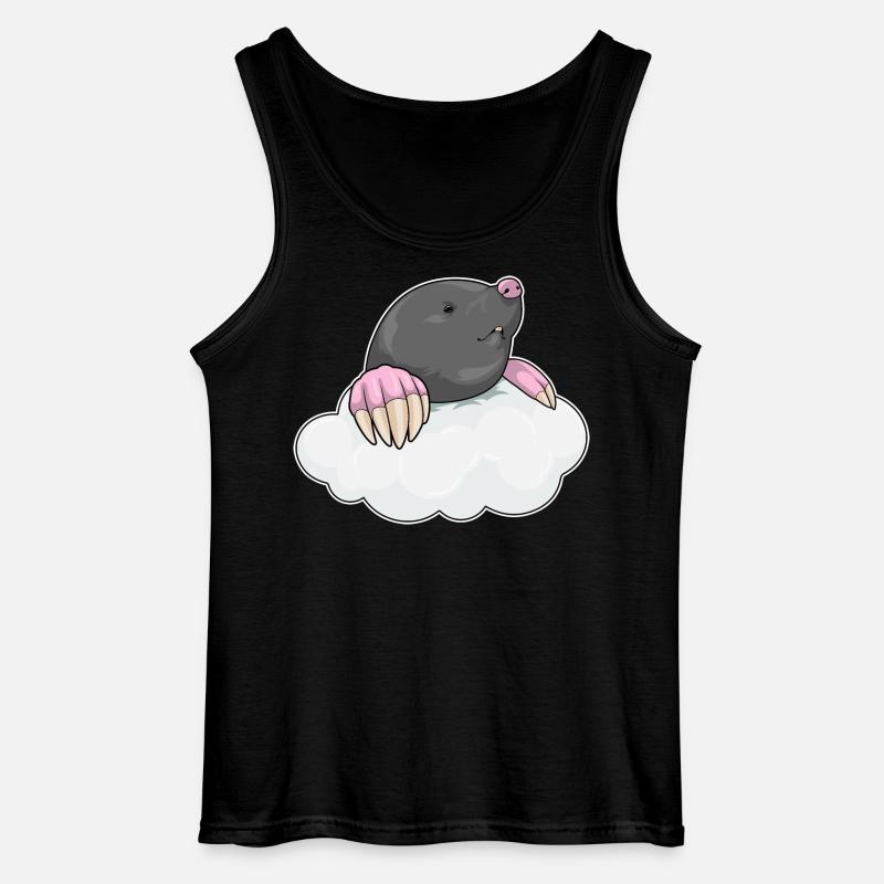 Mole clouds - Gildan Men’s Tank Top - black