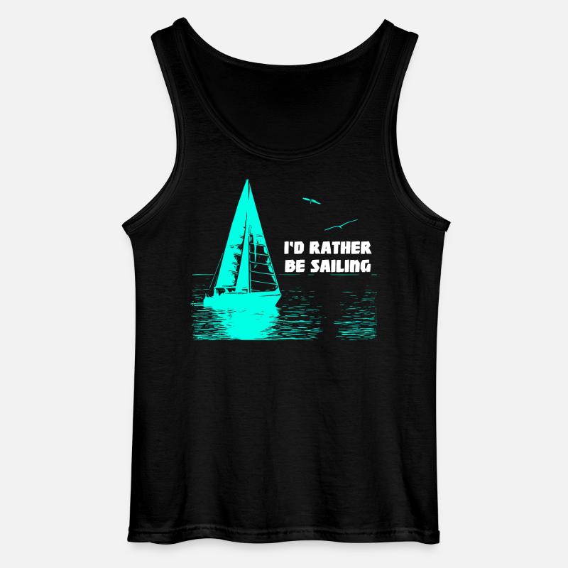 I'd rather be Sailing - Gildan Männer Tank Top - Schwarz