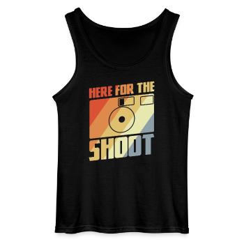Hier für das Fotoshooting - Gildan Männer Tank Top - Schwarz - Vorne - AI Model Male 185 dark (185cm)