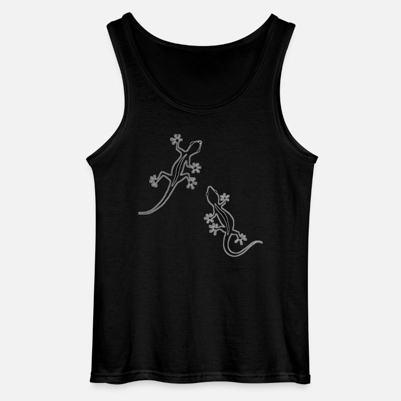 Zwei Echsen (schwarz) - Gildan Männer Tank Top - Schwarz
