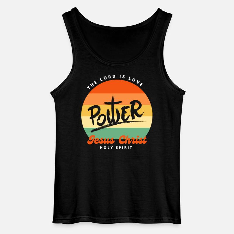 Christliche Sprüche Christus - Gildan Männer Tank Top - Schwarz