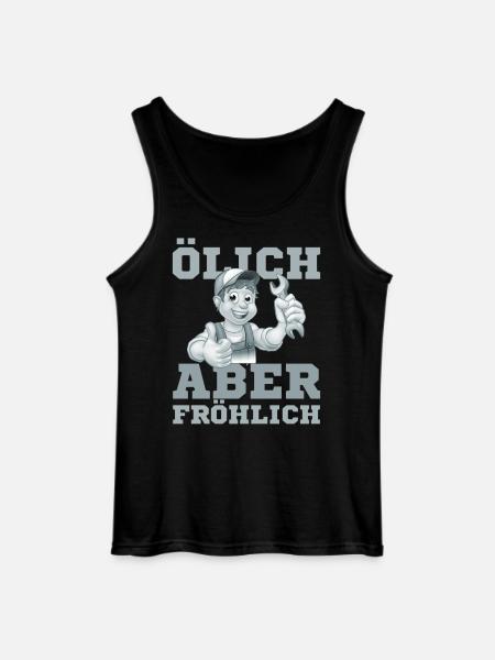 Fröhlicher Handwerker Daumenhoch - Gildan Männer Tank Top - Schwarz