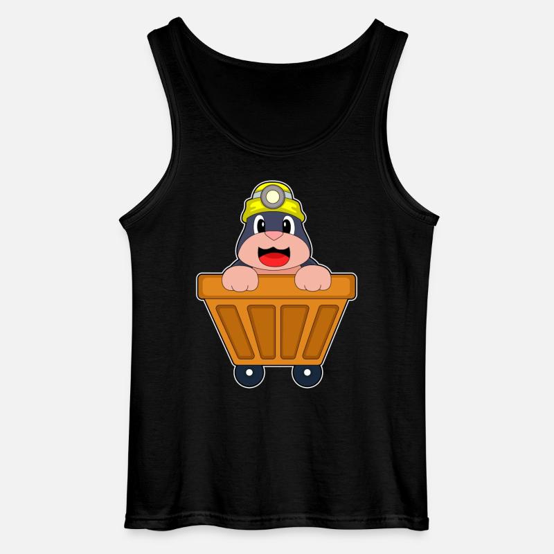 Maulwurf Bergbau Container - Gildan Männer Tank Top - Schwarz