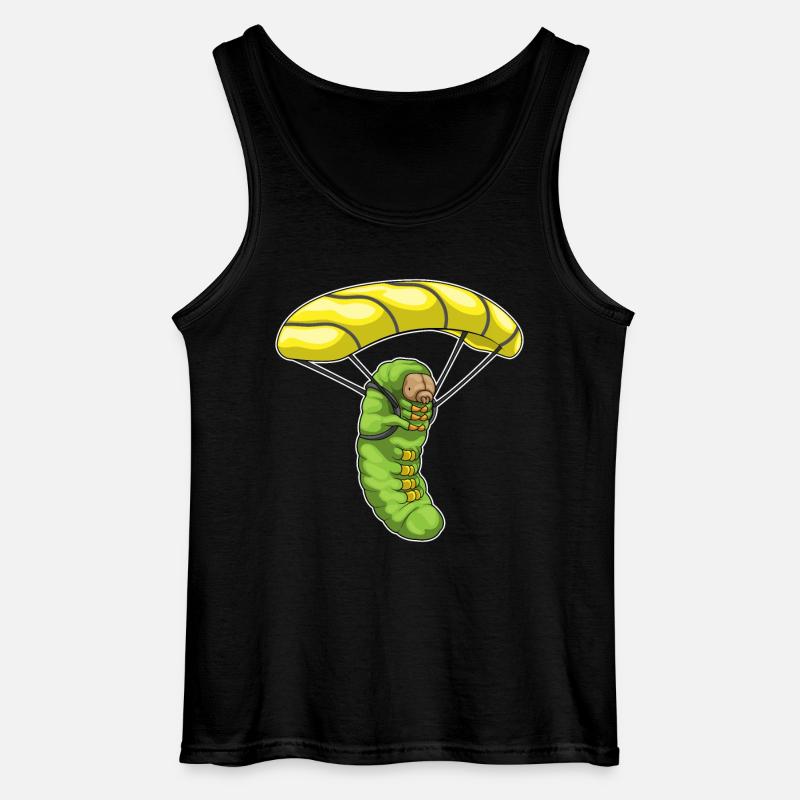 Raupe Fallschirm - Gildan Männer Tank Top - Schwarz