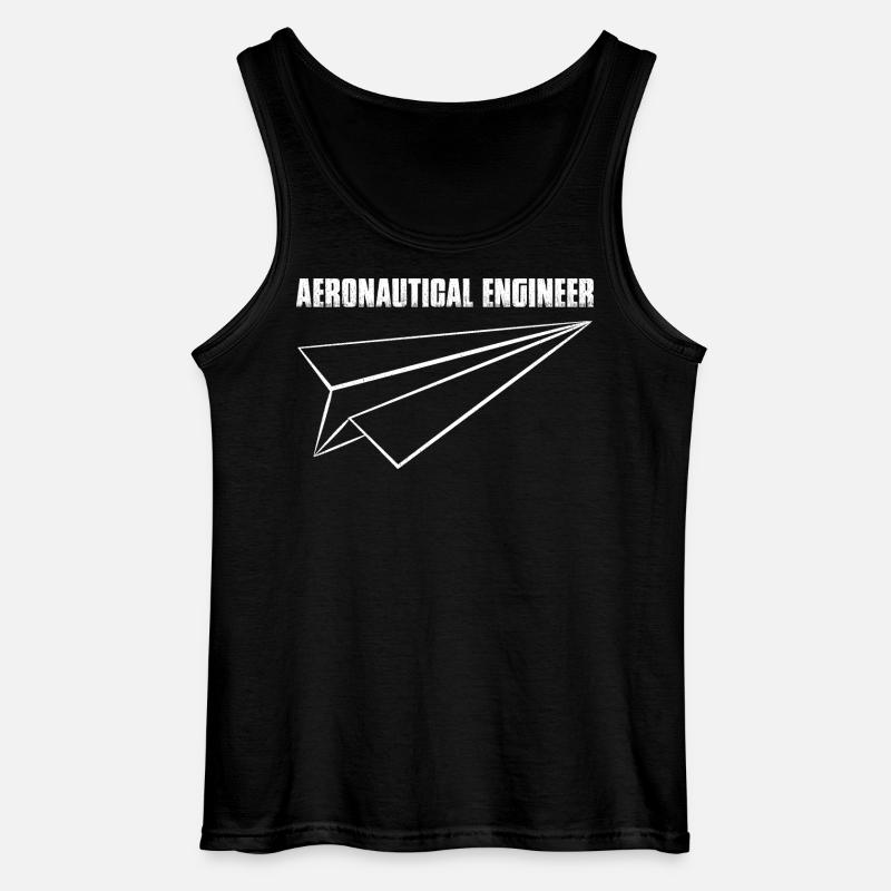 Aeronautical Engineer Paper Airplane - Gildan Männer Tank Top - Schwarz