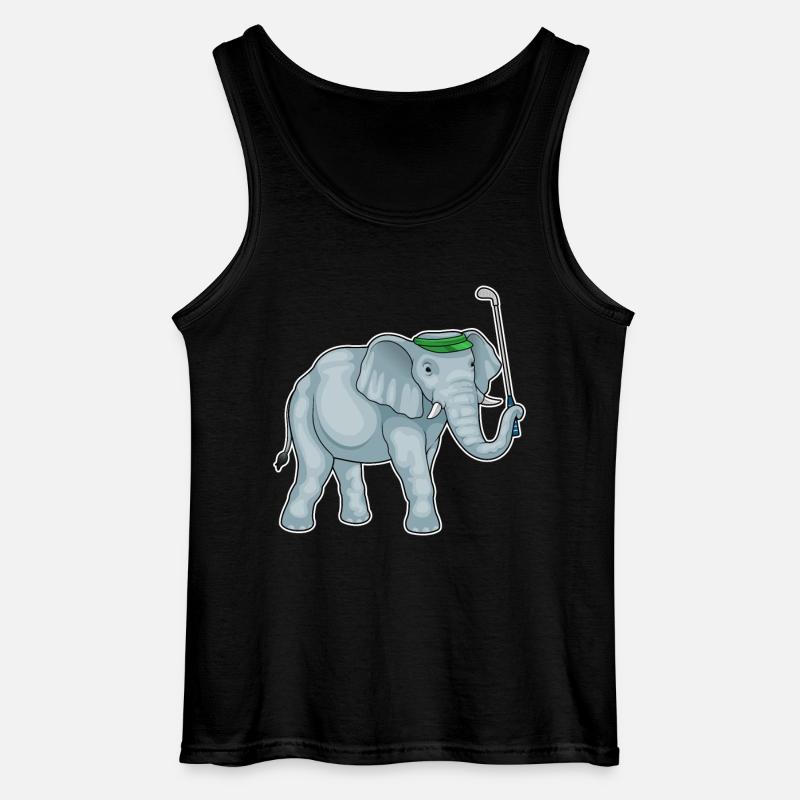 Elefant Golf Golfschläger - Gildan Männer Tank Top - Schwarz