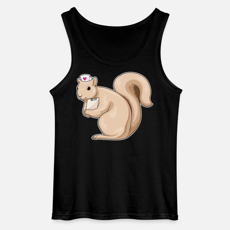 Eichhörnchen Krankenschwester Herz - Gildan Männer Tank Top - Schwarz