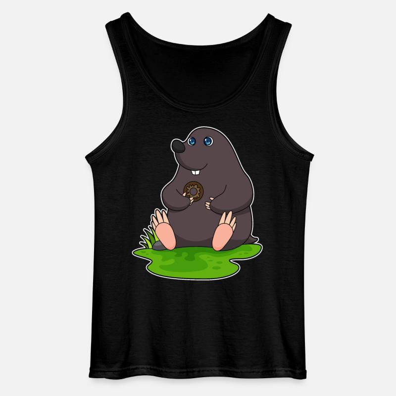 Maulwurf Donut - Gildan Männer Tank Top - Schwarz