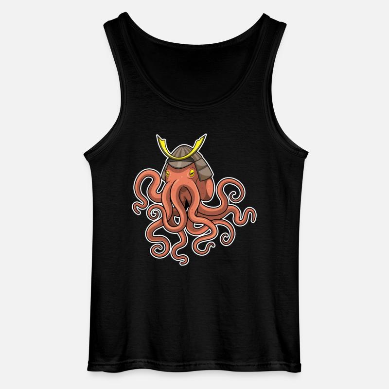 Krake Samurai Kampfsport - Gildan Männer Tank Top - Schwarz