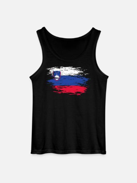 Slovenia Flag used - Gildan Men’s Tank Top - black