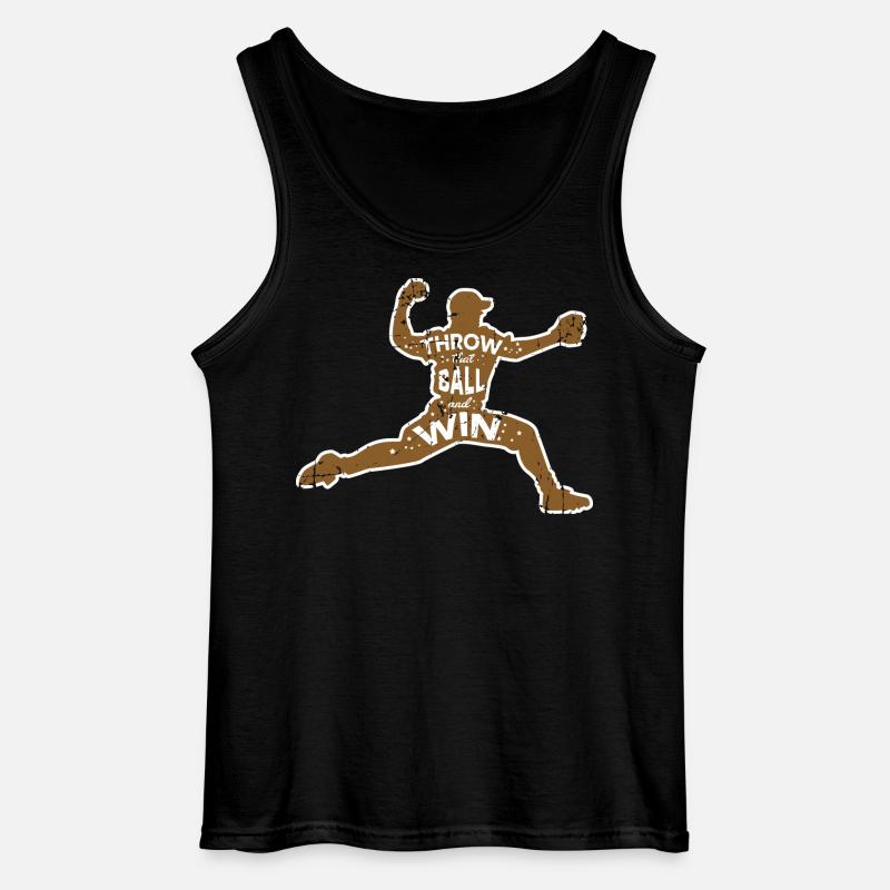 Baseball Wurf - Gildan Männer Tank Top - Schwarz