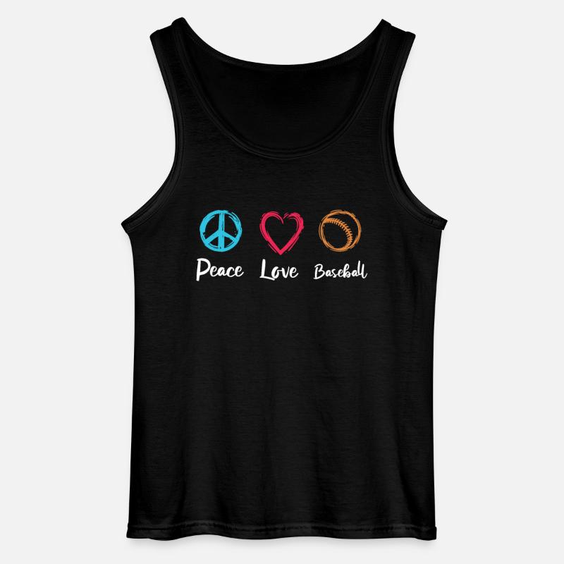 Baseball Liebe - Gildan Männer Tank Top - Schwarz