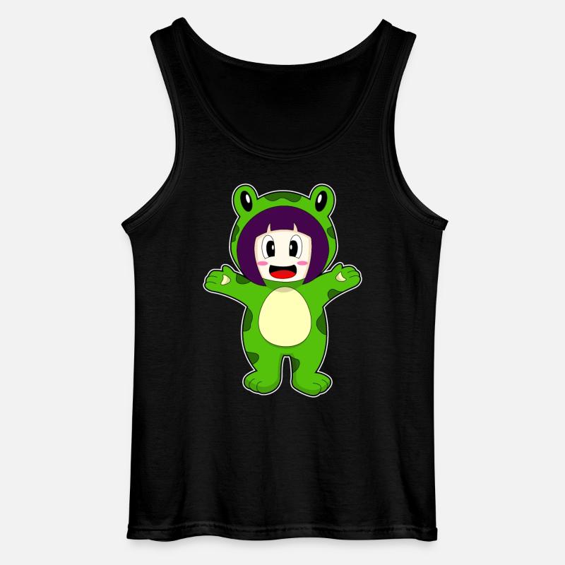 Frosch Mädchen Kostüm - Gildan Männer Tank Top - Schwarz