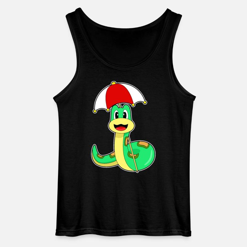 Schlange Regenschirm - Gildan Männer Tank Top - Schwarz