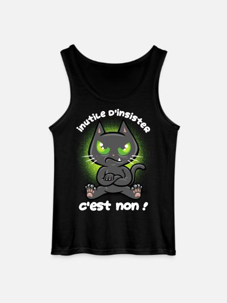Chat têtu - Débardeur Gildan Homme - noir